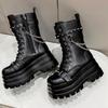 Высокий каблук, большой размер 35-42, увеличение платформы, сапоги для женщин, дизайнерская мода, осень-зима, роскошная обувь, рыцарские сапоги для женщин