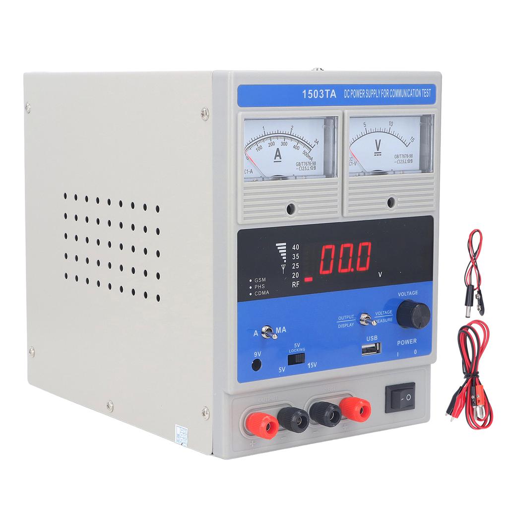 Регулируемый источник питания постоянного тока, регулируемый, стабилизированный, для проверки связи, переменный ток 220 В + 10 процентов В