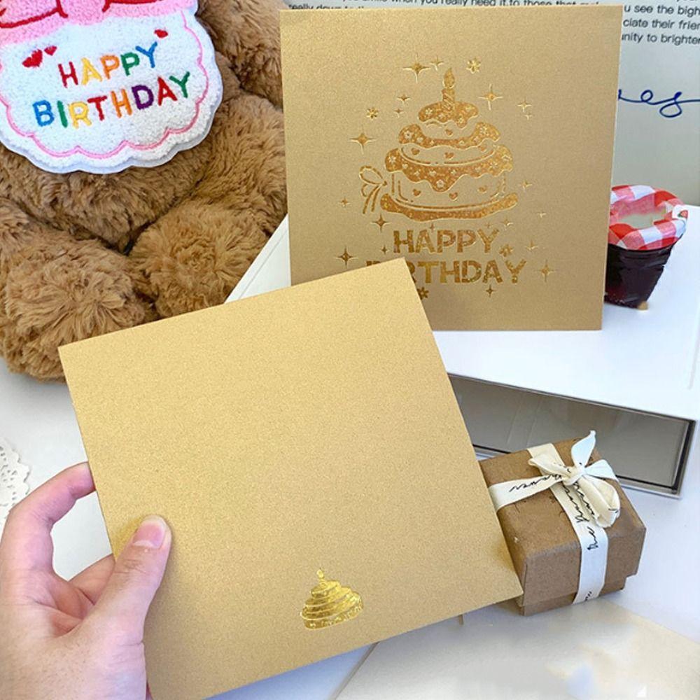 Handmade 3D Birthday Card with Envelope Birthday Cake Card Gift Card  Anniversary Celebration