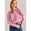 Women's Hair Knitted Patterned Knitwear Sweater Standard Size