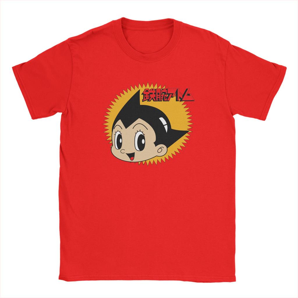 Astro Boy Manga T-Shirt Men Fun Pure Cotton Tee Shirt O Neck Short Sleeve T Shirt 4XL 5XL Clothes
