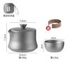 Portable Titanium Tea Set Camping Outdoor Travel Includes Gourd-Shaped Teapot With Filter 1-3 Cups