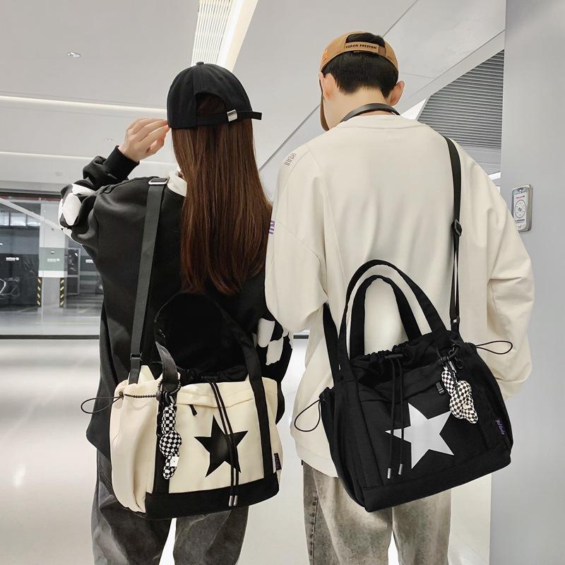 New Messenger Bag Couple Color Matching Trendy Handbag Large Capacity Korean Version Casual Niche Simple Shoulder Bag