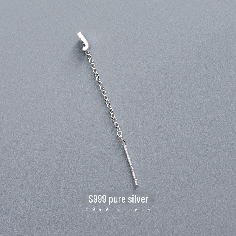 Серьги-буквы Banyan Tree S999 из стерлингового серебра для женщин — модный холодный стиль 2023 года