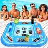 Плавающий игровой стол для бассейна, надувной стол для настольных игр с подстаканниками, плавающий бар с едой и напитками, летние аксессуары для бассейна для взрослых и детей