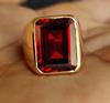 Кольцо с гранатом для мужчин и женщин, кольцо с печаткой, стерлинговое серебро 925 пробы, ювелирные изделия ручной работы, подарок партнеру, драгоценный камень 12x16 мм