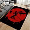 Red Warrior Silhouette Design suitable as a non-slip mat for the living room or bedroom sofa