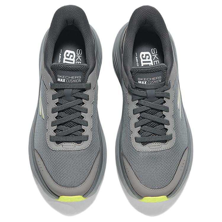 Skechers Слипоны Удобные Универсальные Дышащие Легкие Низкие Повседневные Городские Для Коммьютинга Беговые Кроссовки Мужские Кеды Серый 220610-GYLM