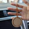Новый круглый премиальный деревянный диффузор, ручная работа из древесины воскового дерева и черного ореха, элегантный автомобильный подвесной арома-аксессуар