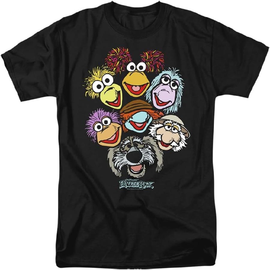 Unisex T-shirt Jim Henson - Fraggle Rock Fraggle Flock Unisex Adult T-Shirt Black