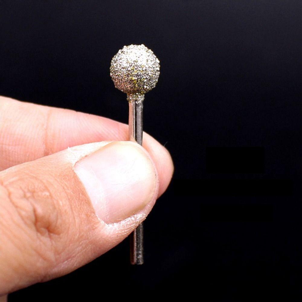 5Pcs Carve Precision Diamond Grinding Head 0.5mm-8mm Burring Sanding Drill Bit