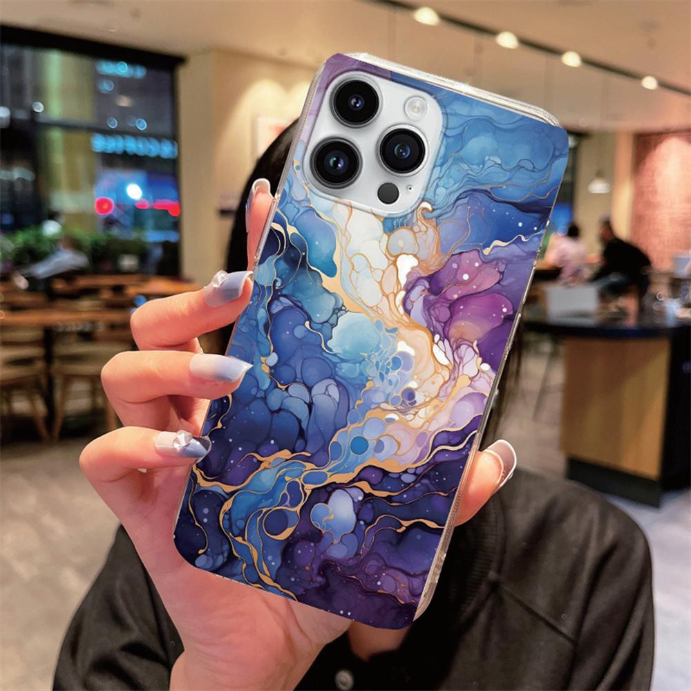 Для Apple iPhone 12 Pro Max 14 13 Plus Прозрачный Чехол Прозрачный для Художественного Розового Мрамора Белого Коричневого Леопардового Принта Чехол для Телефона TPU