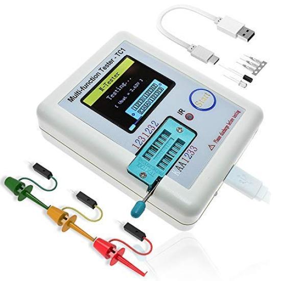 Aideepen Transistor Tester Multimeter with Colorful TFT Backlight for and Automatic Detection and Shutdown LCR-TC1 1.8-inch Display, Multi-Function