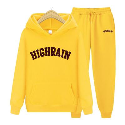 Женский комплект с капюшоном с длинными рукавами, американская корейская версия, толстовка с капюшоном и буквенным принтом, студенческие свободные толстовки