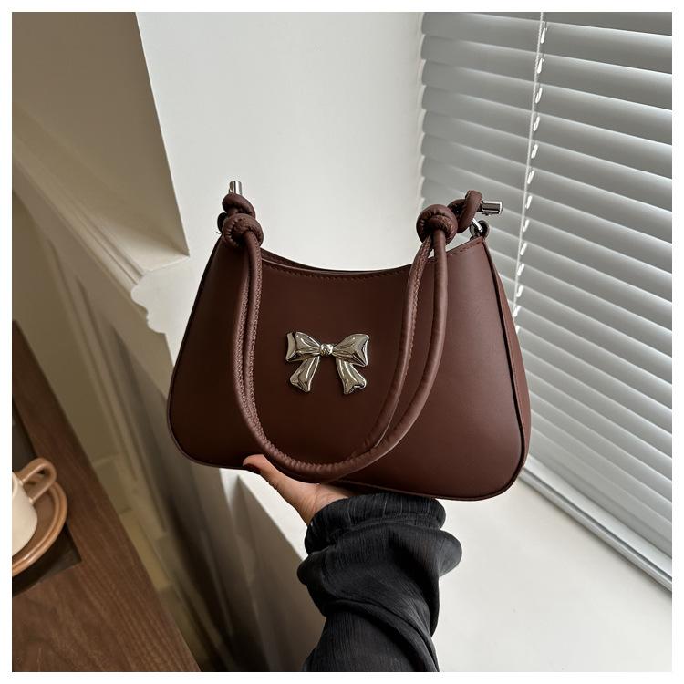 Сумка-бантик премиум-класса для женщин 2024 года, новая весенне-летняя универсальная сумка через плечо премиум-класса с текстурой