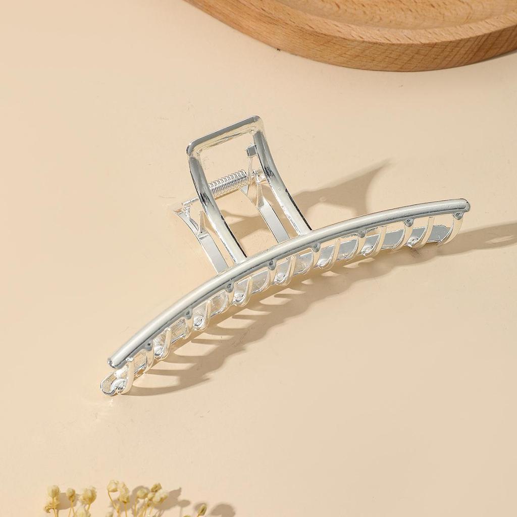 Korean Style Elegant Metal Hair Claw Clip for Women - Shark Claw Design