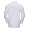 Russell Collection Мужская формальная рубашка из поплина с длинными рукавами, легкая в уходе