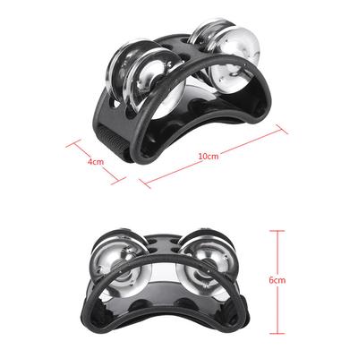 Ударный музыкальный инструмент для ног, бубен, 2 комплекта, металлический колокольчик