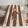 MONKEY CARTOON C-Curious GeorgeS Throw Soft Coral Fleece Blanket 310gsm Fluffy Warm Throw for Sofa Bed Couch Bedroom Decor