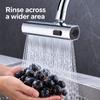 Wide Waterfall Faucet Attachment with Three Spray Modes, Silver