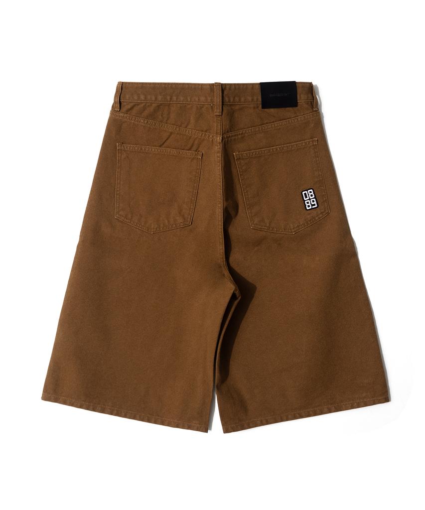 QT8 GARMENTS Lb Oxford Wide Bermuda Shorts (Brown)