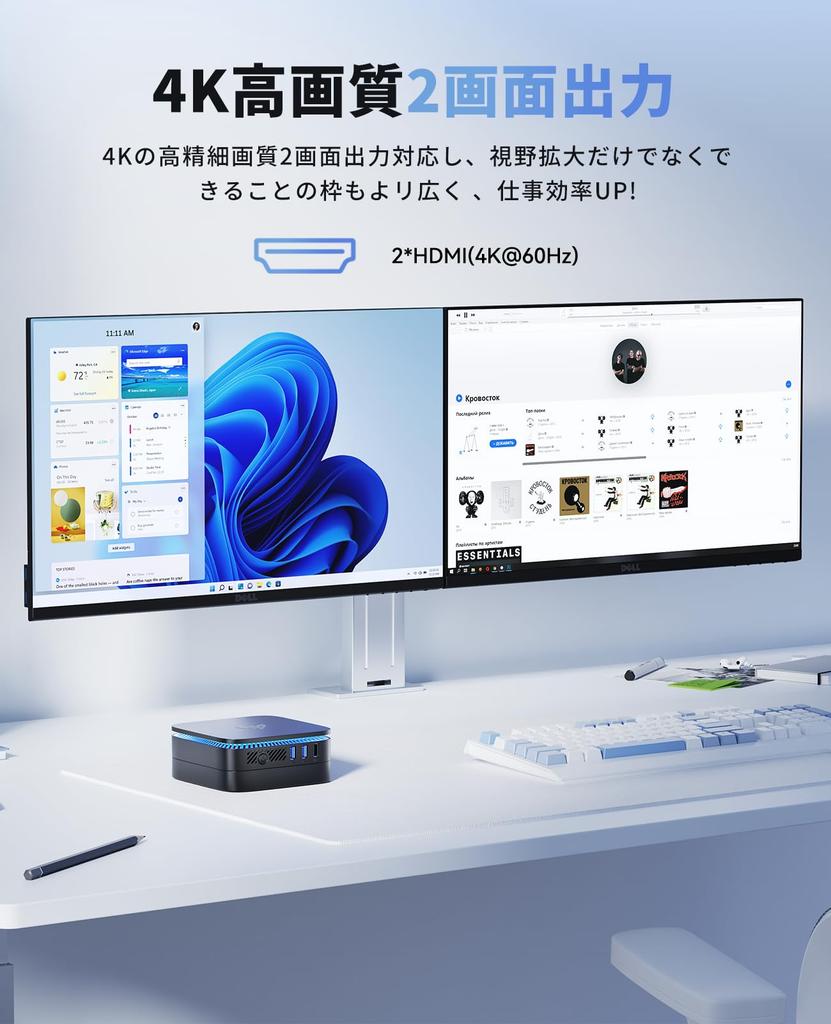 Мини-ПК N100 Мини-ПК Более стабильная работа до Малый ПК 12 ГБ LDDR5 256 ГБ SSD 2 ТБ расширяемый Мини-ПК 4K Тихий Высокая скорость рассеивания тепла 2024 новейший