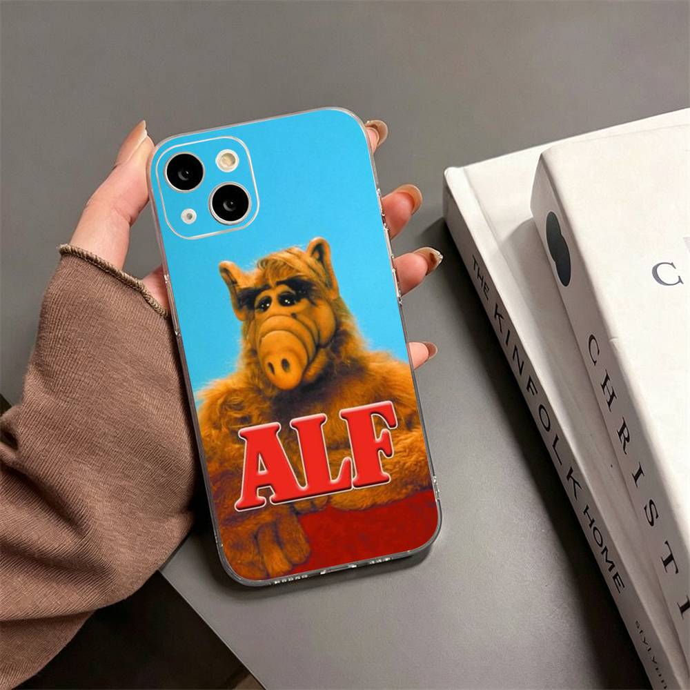 F-Family C-Комедийный ТВ-сериал ALF Чехол для телефона для iPhone17,16,15,14,13,12,11 Plus,Pro Max Мягкий прозрачный чехол