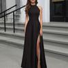 Women Summer High Slit Maxi Dress Halter Sleeveless Long Dress Sexy Evening Party Wedding Guest Formal Dress