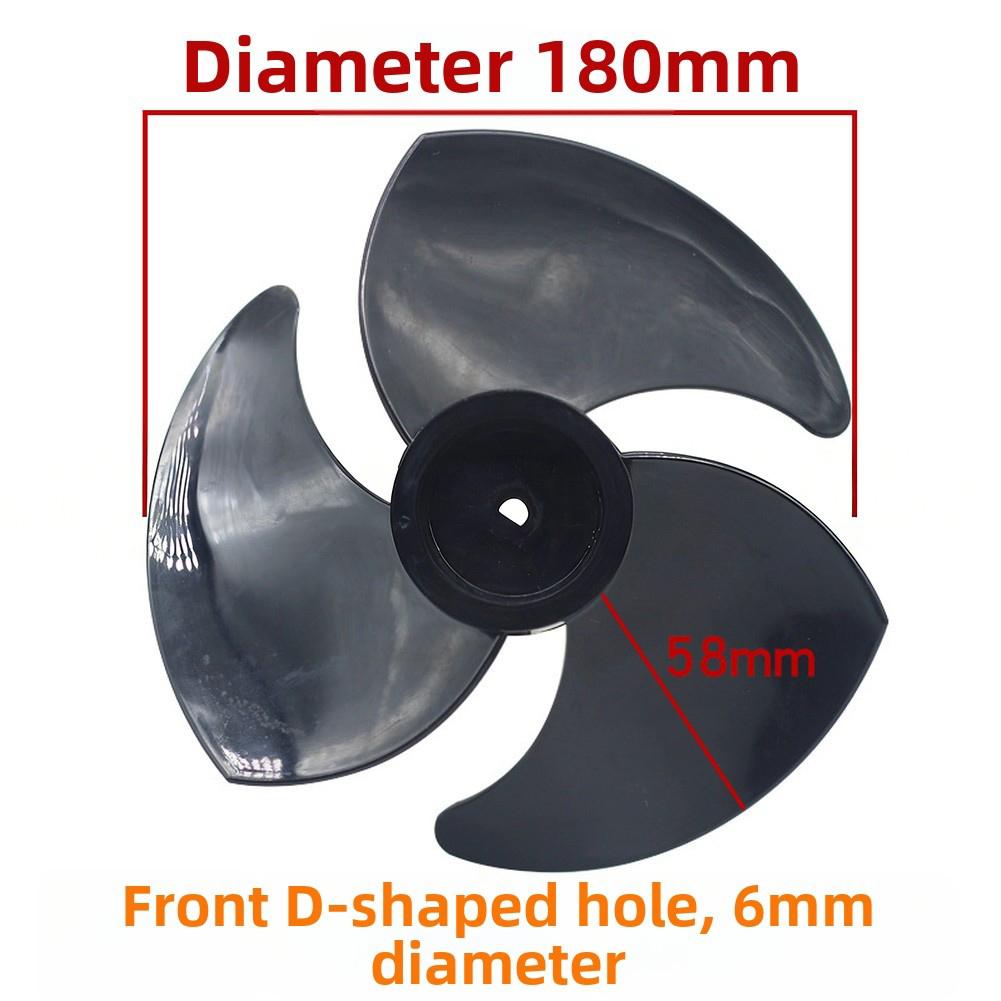 D hole Mount Fan Blade for Turbo Floor Fan PVC 3-Blade Air Circulation Replacement Compatible with Common Models