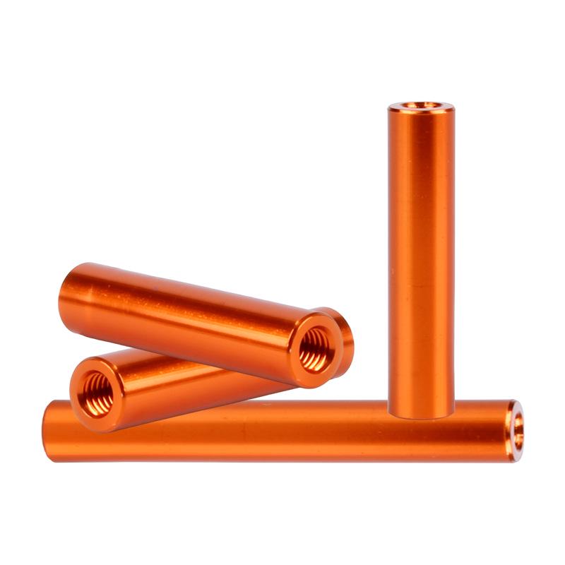 M3 Orange Aluminum Alloy Round Standoff Nut for RC Model Aircraft Frame