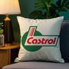 Logo C-Castrol Pillow Case Plush Fabric Soft Double Sided Print Home Sofa High Quality Cushion Cover Throw