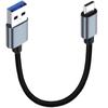 Кабель для зарядки и передачи данных USB C - USB A, 5 В, 2 А, кабель для зарядки, скорость передачи данных 5 Гбит/с, провод для компьютера, ноутбука, мобильного телефона