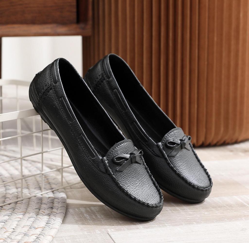 2022 Женские белые лоферы в корейском стиле - Плоские, для мам, Повседневные с низким вырезом, Обувь для медсестер и беременных.