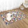 Cartoon Print Rabbit Floor Mat Soft Cotton Pet Sofa Cushion Anti Slip Rabbit Cage Liner Rabbit Fence Pad Four Seasons