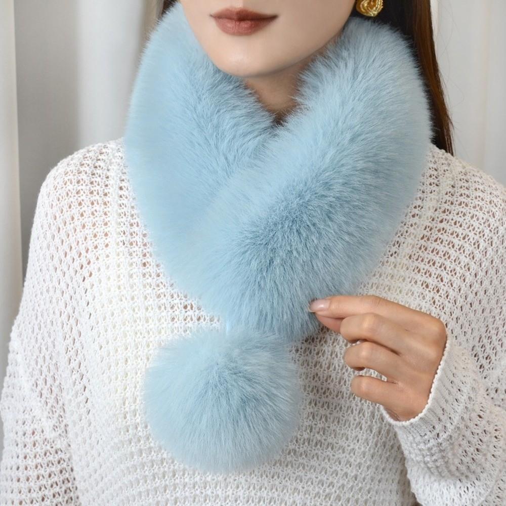 Soft Cross Neck Warmer Thickened Neck Warm and Shawl Casual Neck Collar
