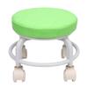 Зеленый табурет на роликах, портативный миниатюрный табурет для обуви, небольшой табурет на роликах для домашнего офиса, фитнес-центра