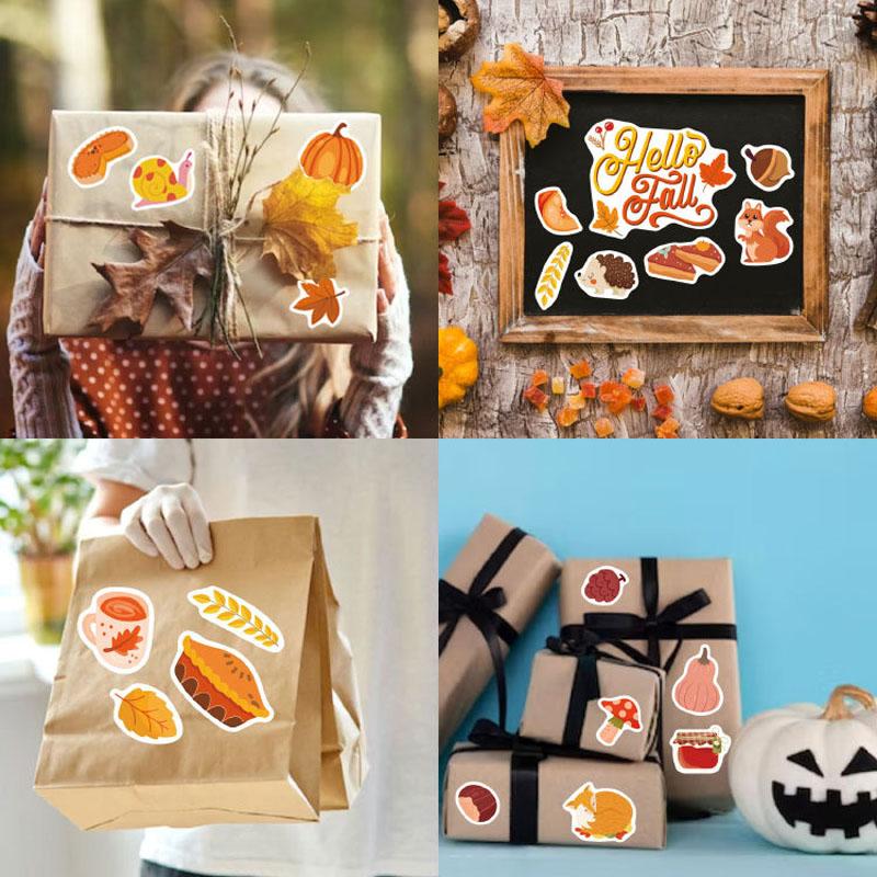 274 шт. Наклейки на осеннюю тему для детей, поделки, изготовление открыток, скрапбукинг, самоклеящиеся бумажные наклейки для стаканов с водой, ноутбуков, телефонов, скейтбордов