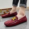 Fashion 2024 New Red Men Loafers Brand Fashion Mens Leather Moccasins Shoes Size 48 Luxury Casual Driving Shoes Male Sapatos Mascu202nos