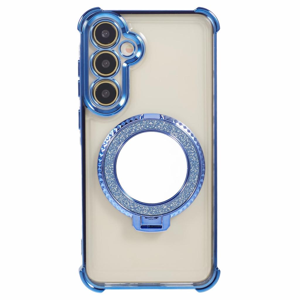 For Samsung Galaxy A35 5G Side Heart Pattern Case Kickstand TPU Phone Cover with Mirror