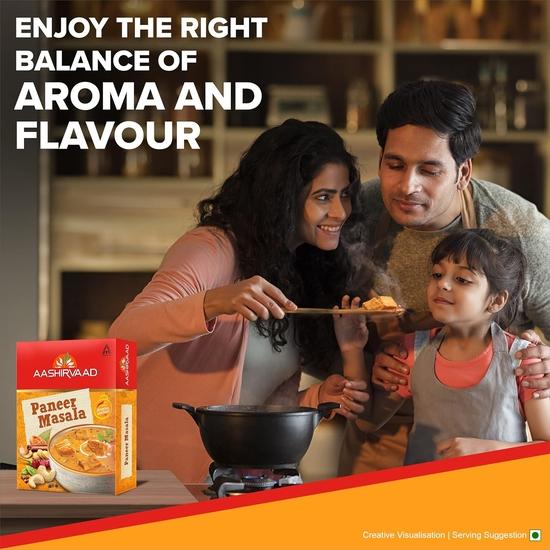 Aashirvaad Paneer Masala, 100 г, смесь специй для аутентичного вкуса и цвета
