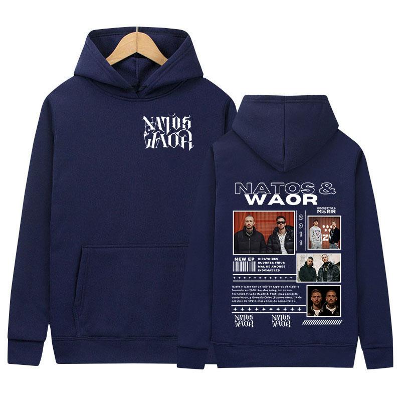 2025 NATOS WAOR New Album Hoodie Rap Men's Hip Hop Trend Oversized Sweatshirt Unisex Vintage Pullover Clothing Hooded Streetwear