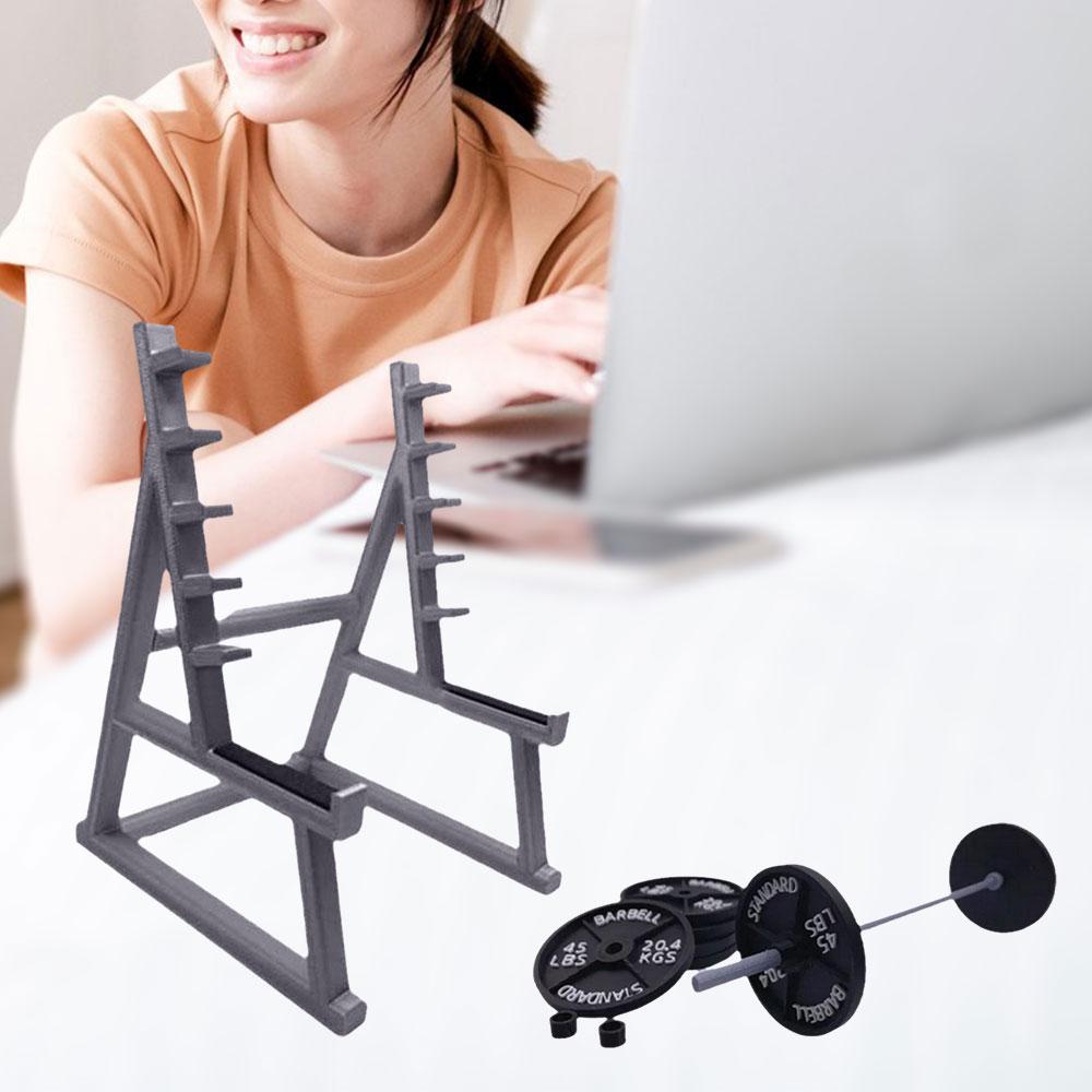 Креативная стойка для штанги, держатель для ручек, мини-стойка для приседаний, украшения, переносная стойки для приседаний в спортивном стиле, украшения, органайзер для стола