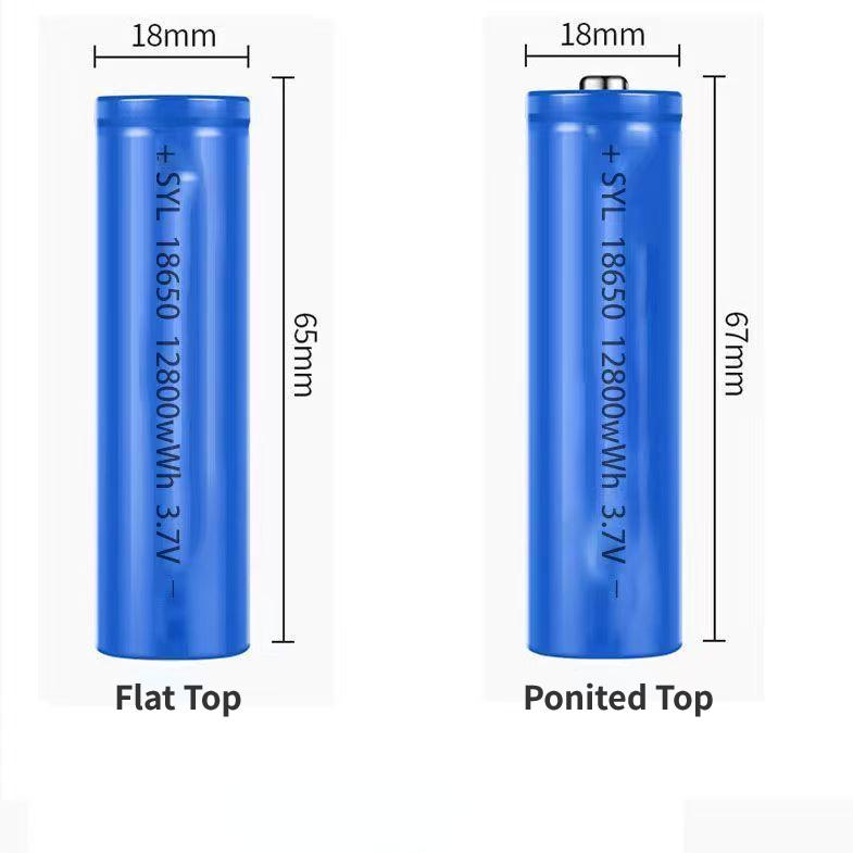 3.7V Высокая емкость 18650 12800mWh литиевая батарея для фонарика PowerBank Fan