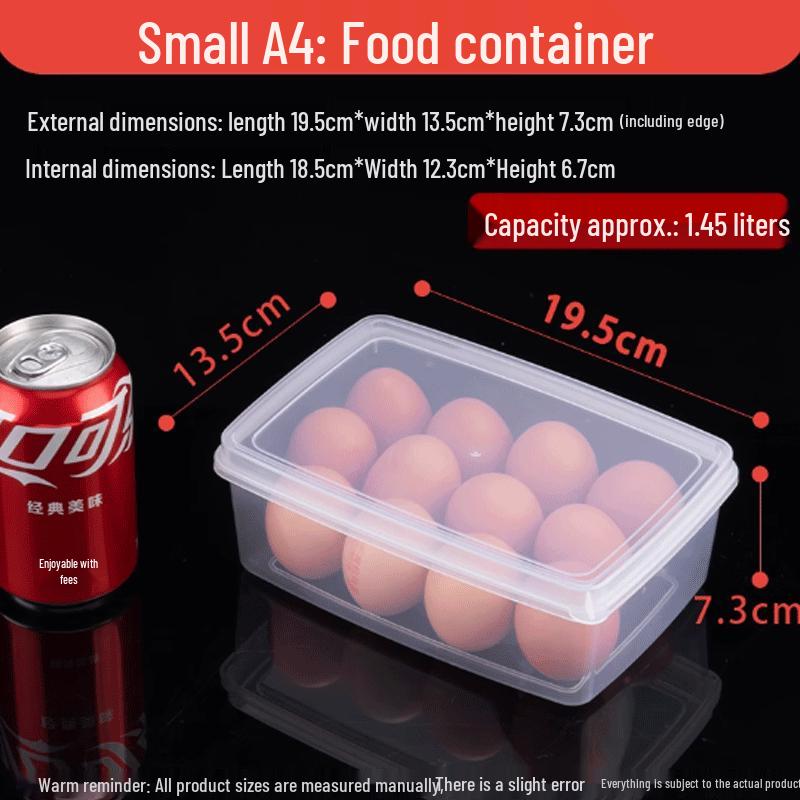 Прозрачный пластиковый прямоугольный контейнер для хранения продуктов