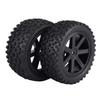 VGEBY1 Шины для радиоуправляемой машины Колеса Резиновые шины Шины для колес радиоуправляемой машины Гоночная багги Гусеничный автомобиль Шины для дорожной гоночной машины Аксессуары для радиоуправляемой машины Черный 1/10