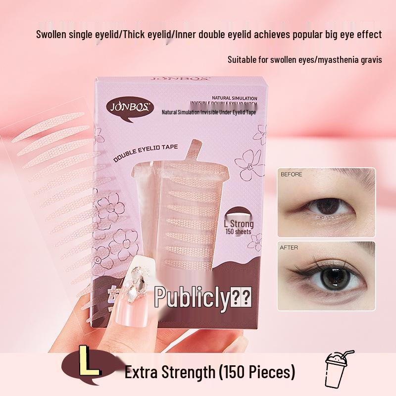 JONBOS Водонепроницаемые Невидимые Наклейки для Двойного Века - Стойкие, Бесшовные, для Легкого Макияжа и Формирования Припухлого Века.