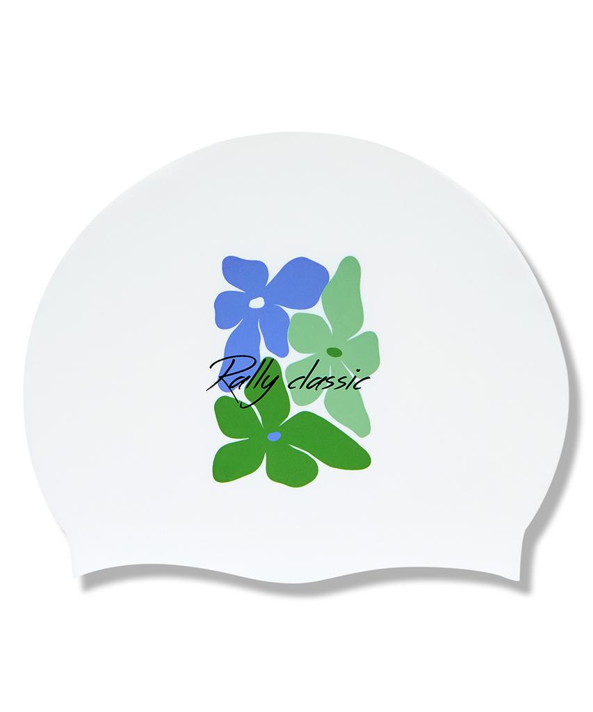 Laelliseupocheu [Pruc904 Wht] Силиконовая шапочка для плавания с цветами Белая