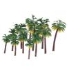Layout Rainforest Plastic Palm Tree Scenery Model Artificial Palm Tree Leaves with High Quality