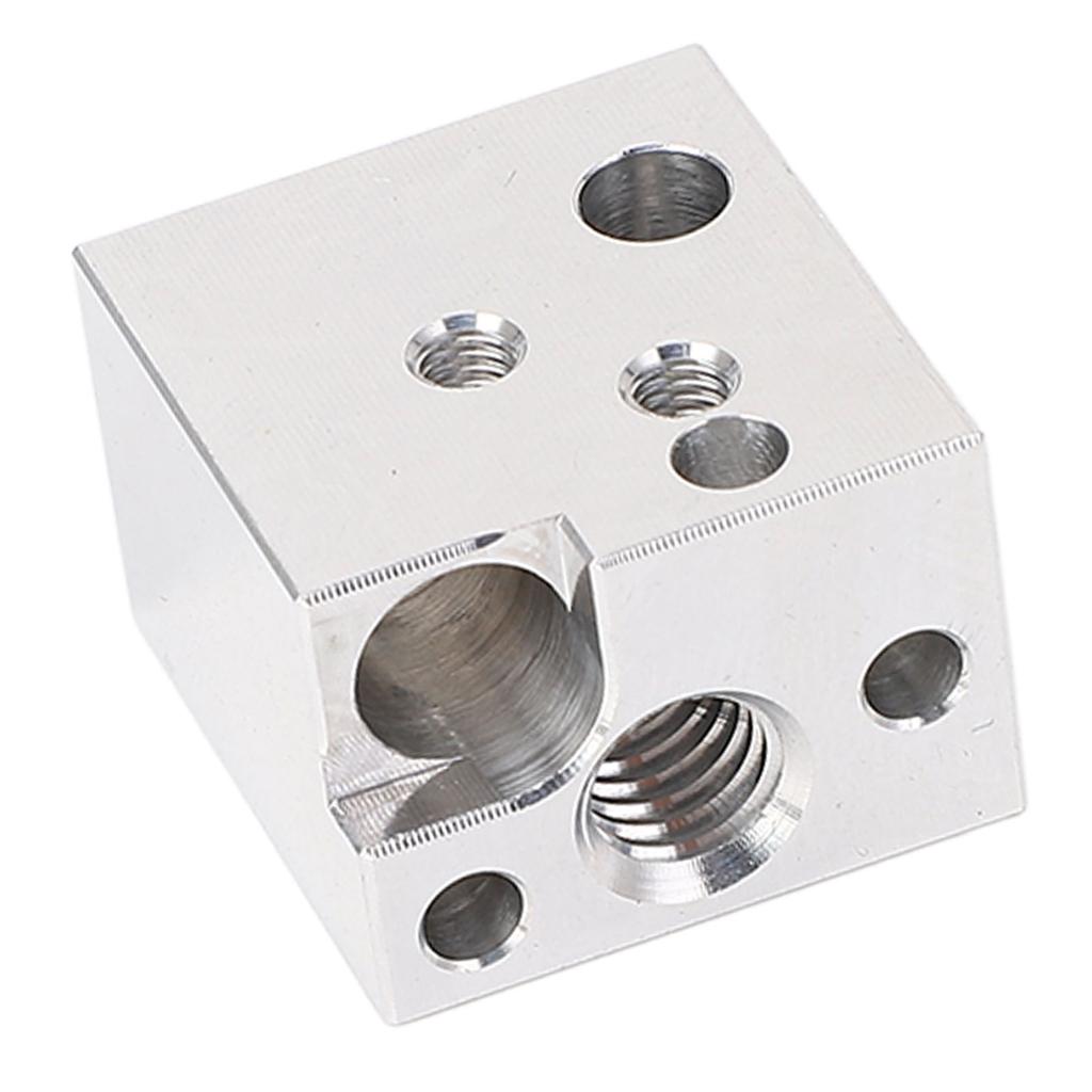 Hot End Heating Block High Temperature Resistant Copper Plated Alloy 3D Printer Hotend Extruder