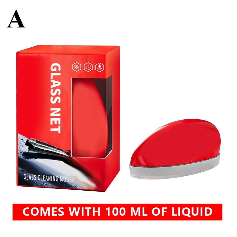 Car Glass Glossy Mouse Powerful Windshield Cleaner Oil Film Remover Cleaning Brush Window Coating Crystal Plating Agent